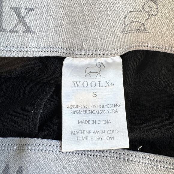 WOOLX Womens Wool Blend Joggers Size S Comfy Breathable Layer Winter Black - Picture 2 of 5